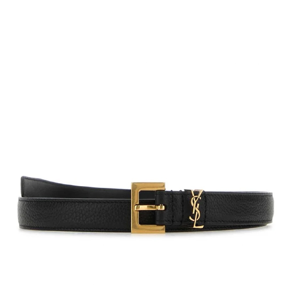 Saint Lauren YSL thin belt black